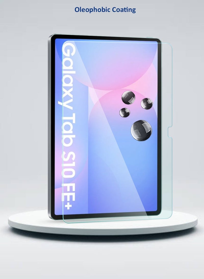 دبليو تيك سامسونج جالاكسي تاب S10 FE Plus 13.1 5G 2025 (13.1 بوصة) واقي شاشة زجاجي مقوى بغطاء كامل من سلسلة WTech Premium Series - شفاف - Image 5